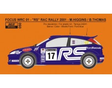 Decal – Ford Focus WRC 01 RAC rally 2001 – M. Higgins